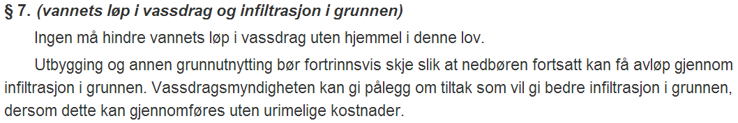 Lover og forskrifter Lov om vassdrag og grunnvann