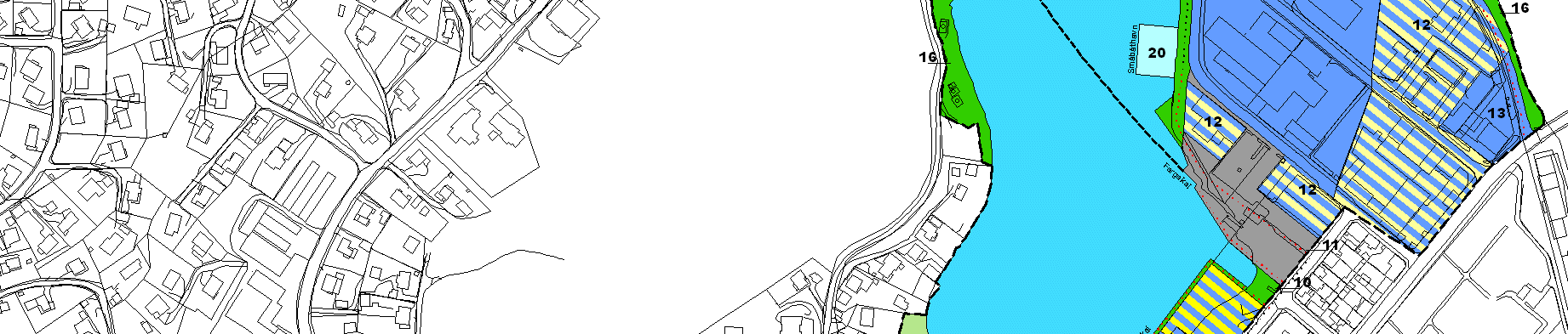 1.4 Planstatus Kommunedelplanen for Sundet - Havna For området i dag gjelder både noen eldre reguleringsplaner og en kommunedelplan Kommunedelplanen for Sundet - Havna som ble vedtatt så sent som 14.