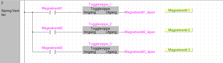 3.3.3 Alarmhåndtering Alarmlampe og styring av pumpe er bare koblet til slave 1. Derfor må slave 1 få indikasjon på pumpestopp og blink for alarmlampe fra slave 2 via master.