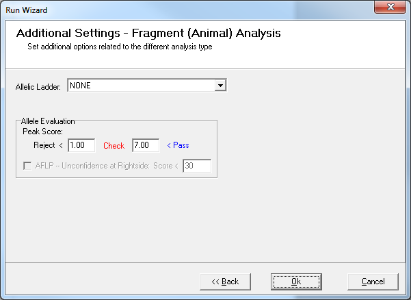 Figur 18: Run Wizard (kjøringsveileder) Vinduet Data Process (dataprosessering) Merknad: For 3500 data økes Minimum Intensity (minimum intensitet) til 150.