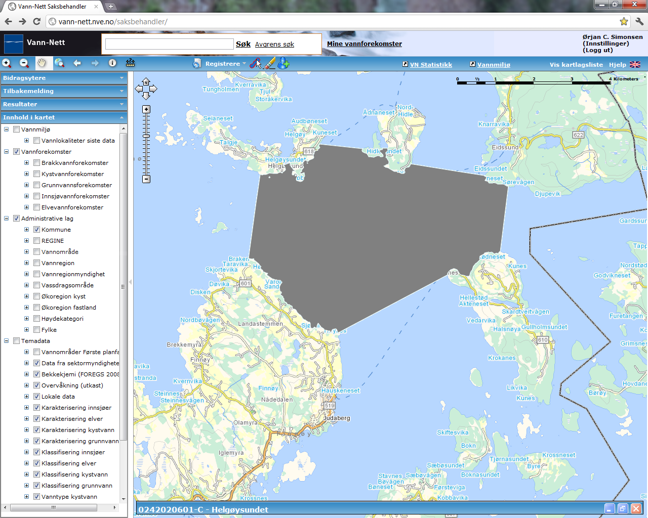 Helgøysundet (0242020601-C) Udefinert Mulig risiko Ukjent grad