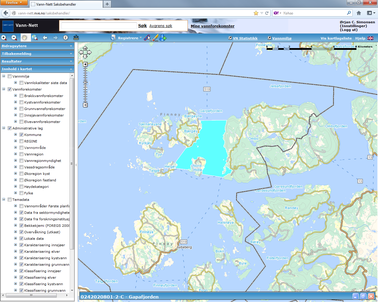 Gapafjorden (0242020801-C) Svært god (bunnfauna: svært god) Liten grad Fiskeoppdrett Liten grad Annen landbrukskilde Overvåkingsdata mm: