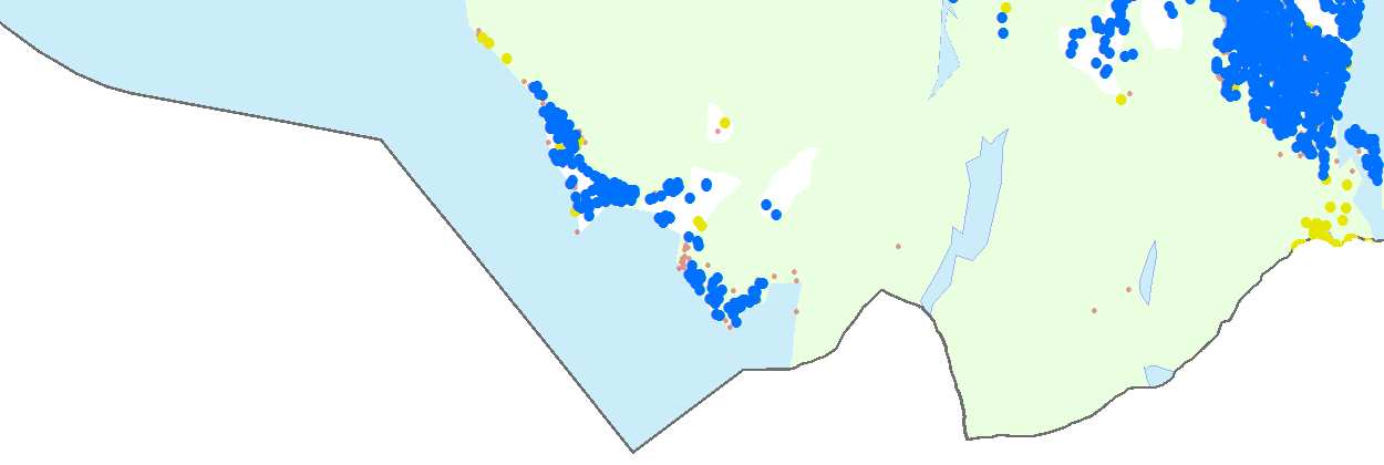 Innbyggere [pers] 17694 Boliger 6012 Boliger m. kom. vann 5535 92 % Boliger m. priv. vann 447 8 % Abonnenter (inkl. næring) 6533 Hytter / Annet 2547 Tegnforklaring!