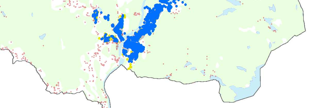 Innbyggere [pers] 12818 Boliger 3006 Boliger m. kom. vann 2541 85 % Boliger m. priv. vann 465 15 % Abonnenter (inkl. næring) 3422 Hytter / Annet 4108 Tegnforklaring!