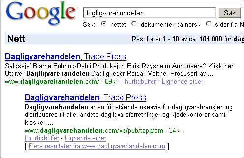 Ta kontroll over søkemotorvisningenside 47 Ta kontroll over søkemotorvisningenside 48 Googles snippet algoritme er helautomatisert og kan være forskjellig for den samme siden når søkeordet er