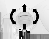 Klimastyring 103 Side- ventilasjonsdyser Vipp spjeldene opp eller ned for å åpne eller lukke sideventilasjonsdysene. Rett inn luftstrømmen ved å dreie på ventilene.