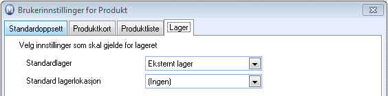 I Produktregisteret, Ordre/Faktura- og Innkjøpsmodulen har du tilgang til Produktliste. Her kan du sette ønskede innstillinger for sortering og utvalg ved åpning av produktlisten.