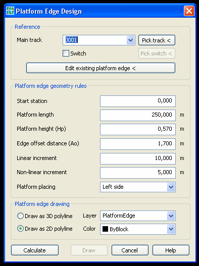 Platform Edge Design Fungerer bra på rettlinje og i kurver langt fra overgangskurve Nye regler for kurveutslag i ytterkurve ikke lagt inn