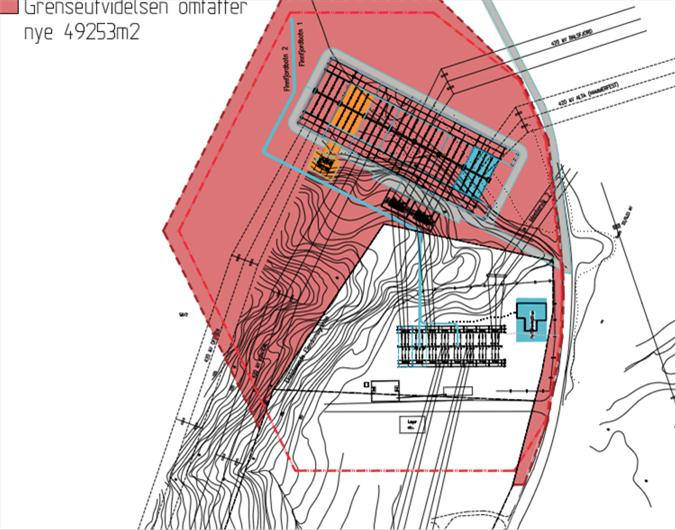 Tilleggsutredning 420 kv Ofoten-Balsfjord Mai 2011 Figur 9. Alternativ plassering av 420 kv anlegget nord og vest for eksisterende stasjon [6].