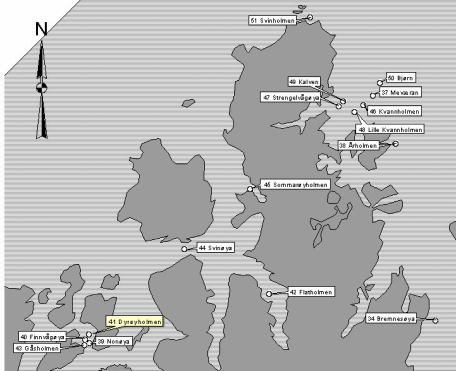 2.1.2 Graver på land i Bø kommune (appendiks b) Det området jeg har valgt å studere nærmere med tanke på samspillet mellom graver på holmer og graver på land er Bø kommune.