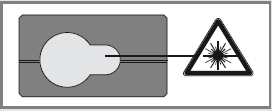 Elma Disto X310 side 17 Laserklassifikation Instrumentet laver synlige laserstråler, som udsendes fra instrumentet: Det er et klasse 2 laserprodukt i overensstemmelse med: IEC60825-1 : 2007