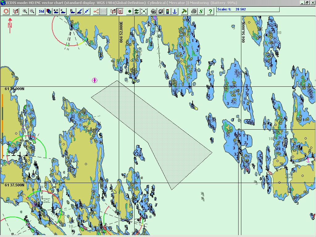 Alternativ Hellefjorden, sørøst av Dombeskjærene lykt 4.7.