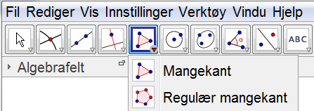 Flytte et punkt Vi kan flytte et punkt vi allerede har laget. Når vi skal flytte et punkt, velger vi Flytt.