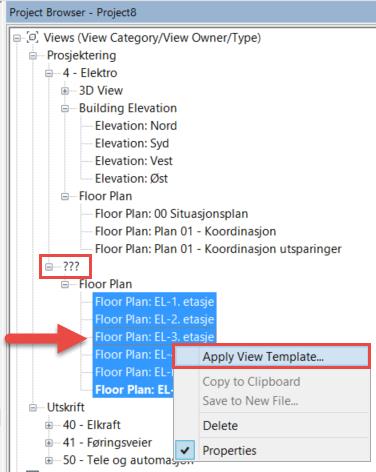 ??. Jeg velger alle etasjer og velger view