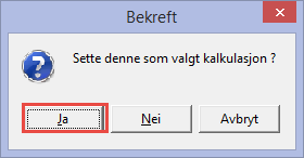 Her ser man kalkulasjon av dekningsbidrag og sum med fortjeneste. Jeg viser mine innstillinger ved siden av, for å vise at jeg er innenfor mine egne grenser.