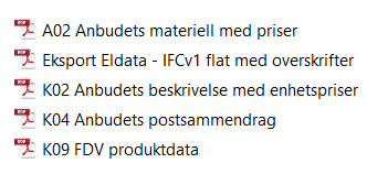 Eldata rapporter Her går jeg inn for å skrive ut rapporter fra kalkulasjonen Jeg velger å bruke kunde og interne anbudsrapporter i tillegg til