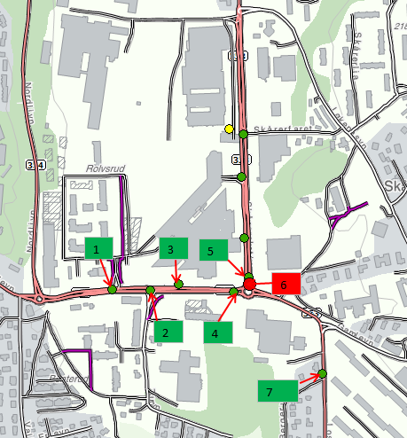 2.5 Trafikksikkerhet Figur 12 viser en oversikt over registrerte personskadeulykker på veinettet i nærområdet for perioden 2007 2011.