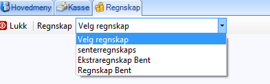 14. REGNSKAP Modulen Regnskap må startes fra hovedmenyen. Bildet har fanene Kontodetaljer, Finansrapporter og HELFO-oppgjør. 14.1.1. Kontodetaljer Her kan du søke opp transaksjonene til en kunde. 14.1.2.