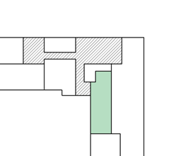 Terrasse 10.0 m² SKALA 1:100 SEKSJONSNUMMER EKSJ.NR: 0EIL.NR: 1 H1-H0101 METER TASJE: Plan 01 Etasje: 1 -ROM: SKALA Ant.