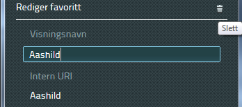 Oppføringen slettes fra favorittlisten uten ekstra bekreftelse. Ringehistorikk Ringehistorikken nås ved å velge historikk-ikonet nederst i mypbx, ved siden av favorittikonet.