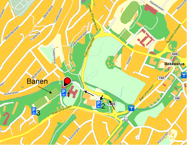 Kamp arena Haslum Idrettsanlegg, Gjønnesjordet 36, 1357 Bekkestua Det er 3 alternativer for parkering, alle avgiftsfrie 1) Mellom Haslumhallen og kunstgresset, 15