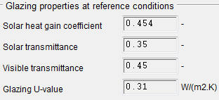 I IDA ICE er det to måter å modellere vinduer på. Standardmodellen for vinduer har verdier for solfaktor, U-verdi og lystransmisjon.