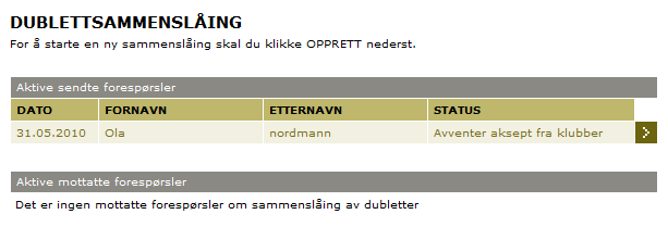 Her vises en kort oppsummering før forespørsel blir sendt til de andre involverte klubber for godkjenning.