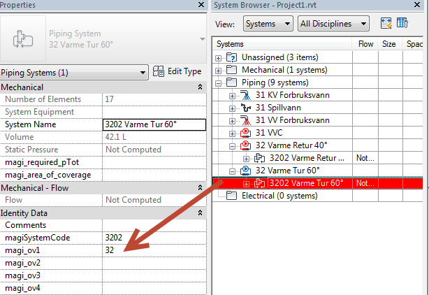 I henhold til Statsbyggs BIM-manual skal IFC-Name bestå av bygningsdelskode. I template-filen er dette implementert parameteren ifcname.