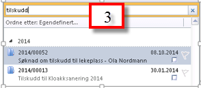 3 SØKE ETTER SAKER 3.1 Søke frem en sak som allerede er lastet ned fra ephortebasen Med dette søket søker du kun i de sakene du selv har laget, eller importert til ephorteoutlook.