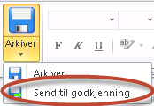 7. Da fremkommer de merknadene som er registrert på saken. 7 GODKJENNING - ELEKTRONISK 7.1 Sende til godkjenning (for saksbehandler) 1.