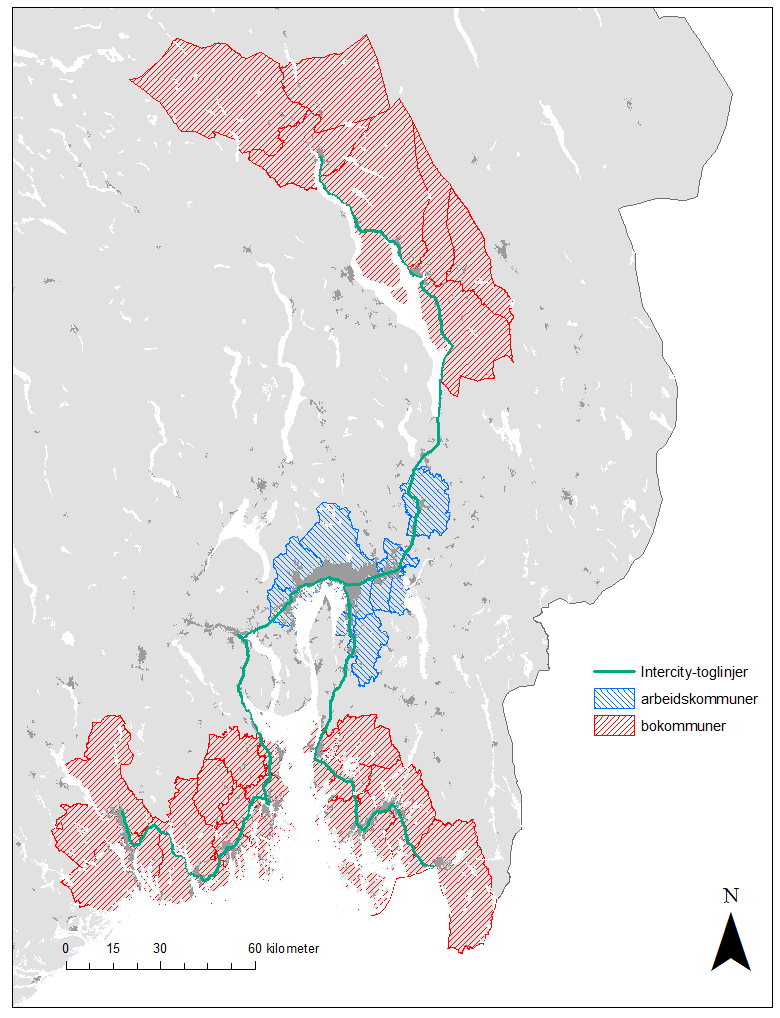 Sammendrag: Langpendling innenfor intercitytriangelet TØI rapport 1201/2012 Forfattere: Øystein Engebretsen, Liva Vågane, Inge Brechan og Anne Gjerdåker Oslo 2012, 102 sider Langpendlerne innenfor