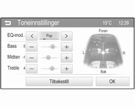 16 Innledning Eksempel: RDS-alternativet Trykk På eller Av ved siden av en innstilling for å aktivere eller deaktivere dette alternativet.