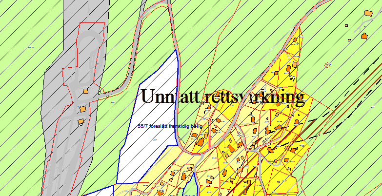 På vegne av eierne av gnr 55 bnr 7 anmodes det om at området blir lagt ut som byggeområde bolig.