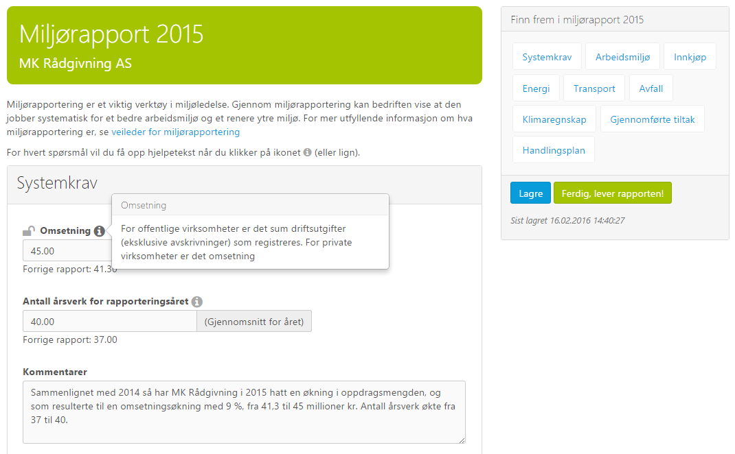 Systemkrav Infoknapp-veiledningstekst Husk og kommenter