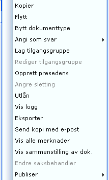 Flytte journalpost til en annen saksmappe - Stå på JP - Velg Funksjoner og - Flytt Fyll ut saksnr.