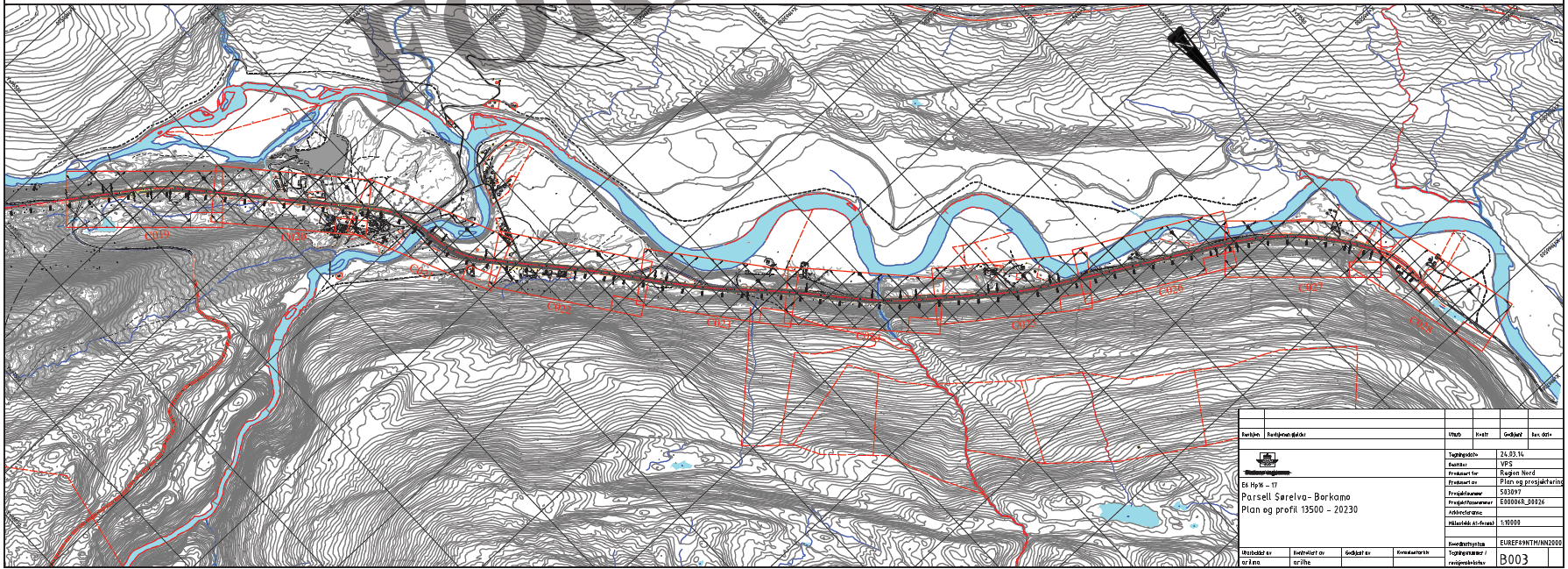 Knsekvensutredning av tema reindrift Fig 3-12: Oversiktskart pr april 2014. Strekningen Lønsdal - Strjrd Fig 3-13: Oversiktskart pr april 2014. Strekningen Strjrd Brkam.