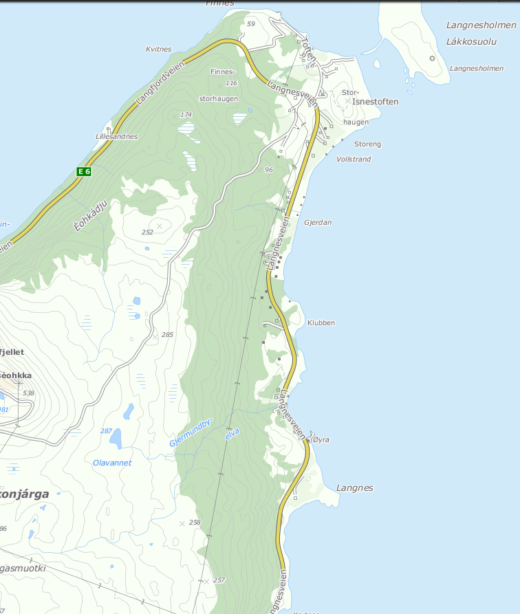 Sak 3/15 Området ligger om lag 30 minutter fra Alta med bil når ny E6 er ferdigstilt høsten 2017, og bare 10 minutter fra Talvik ( se figur).