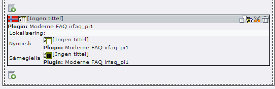 TYPO3 Brukermanual 5 Generell bruk av FAQ samt ta i bruk ekstra tilgjengelig FAQ FAQ består i utgangspunktet av et innholdselement på en vanlig side, som ser