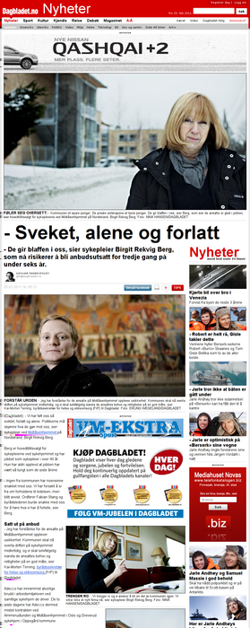 - Sveket, alene og forlatt Dagbladet. Publisert på nett 25.02.2011 05:32.