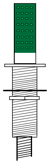 Tilkobling termostat 4900 38 OFF Dekkebrikke 2mm Sperrekappe Skrue Tilkobling badekar 1/2 (R15) utvändig gjenge.