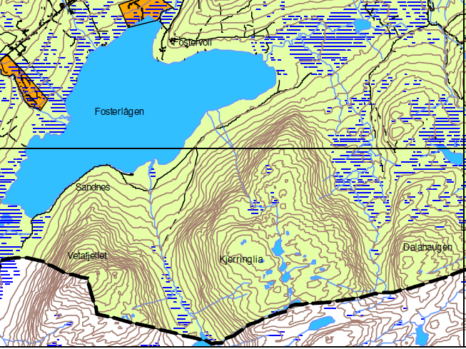 3.2.3 Gjemnes kommune. Plangrunnlag I kommunedelens arealplan for Gjemnes kommune (2002-2014) er Kjerrlinglia i sin helhet avsatt til LNFområde.