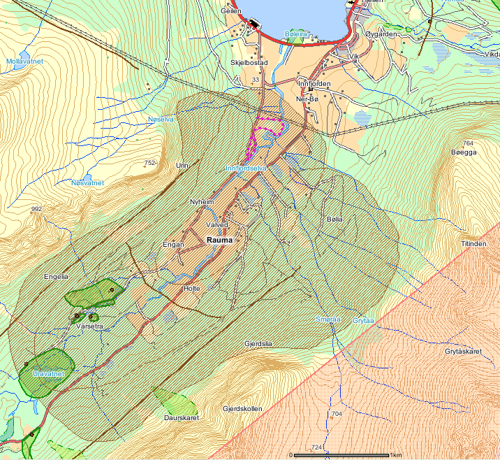 Naturtyper Ingen av naturtypene i MD sin naturbase berøres av tiltaket (figur 8).