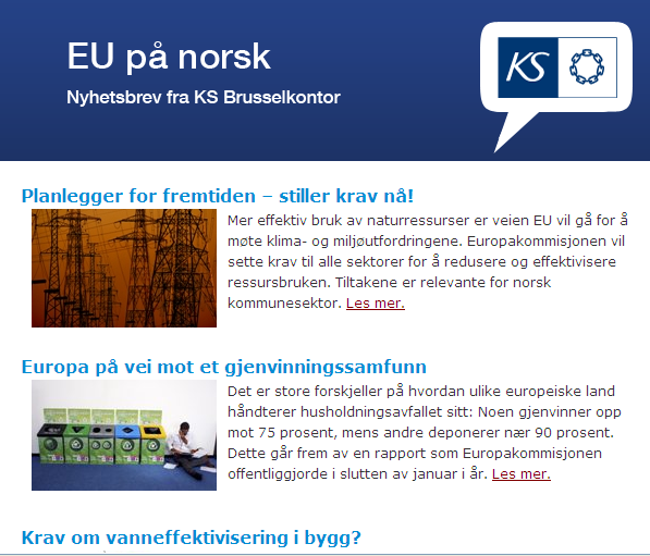 Elektronisk nyhetsbrev EU