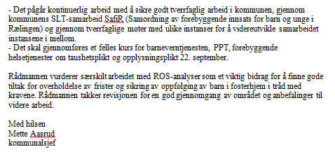 SAKSBEHANDLINGSFRISTER OG