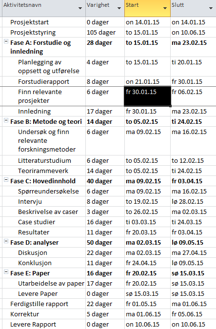 Flyt i prosjekters