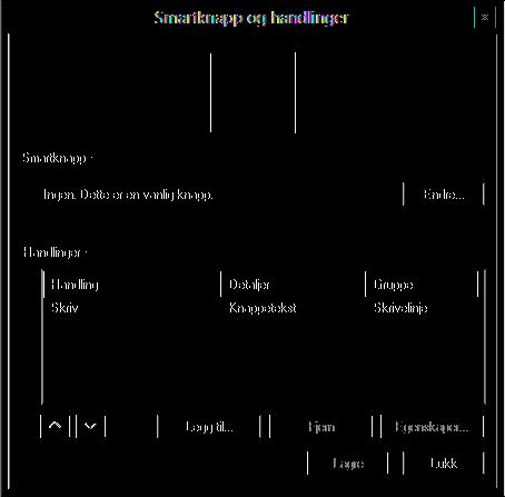 7.5.3 Knappemaler Noen av de mest brukte knappehandlingene og smartknappene er ferdiglagde for deg og tilgjengelige i listen over knappemaler Slik bruker du knappemal 1.