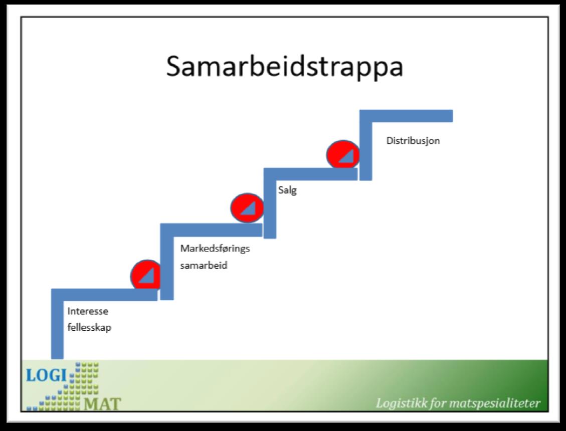 Trinn 1 - Interessefellesskapet Lite forpliktende Deler kunnskap og erfaringer De som har kommet lengst kan føle at de har lite igjen for det og ønsker å gå videre Kan være problematisk med hensyn