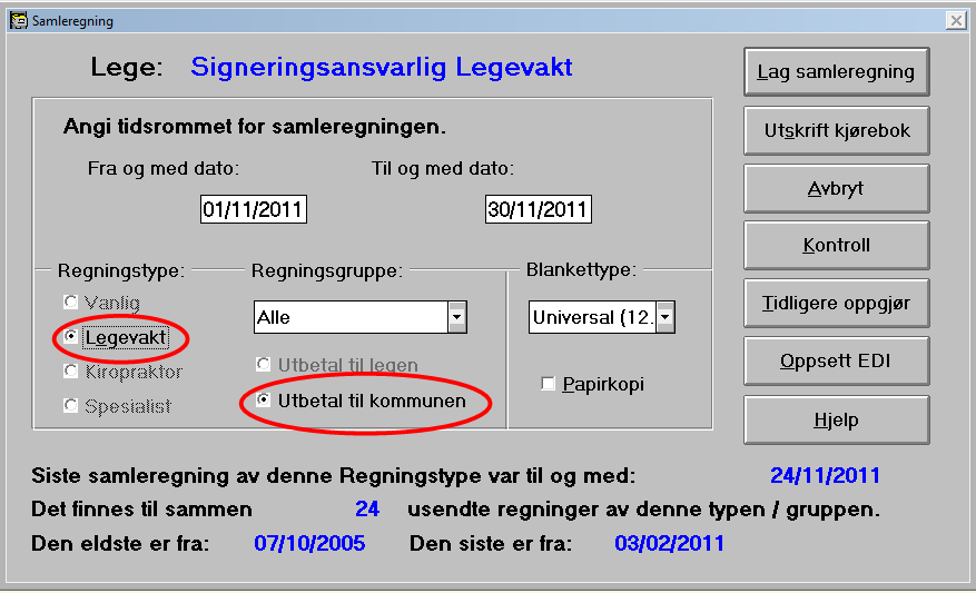 Det skal da komme opp en melding om at meldingen er signert ok. Utboks Legevaktsansvarlig får sin egen utboks i Winmed Allmenn slik at de kan se meldingene som sendes til Helfo. 1.