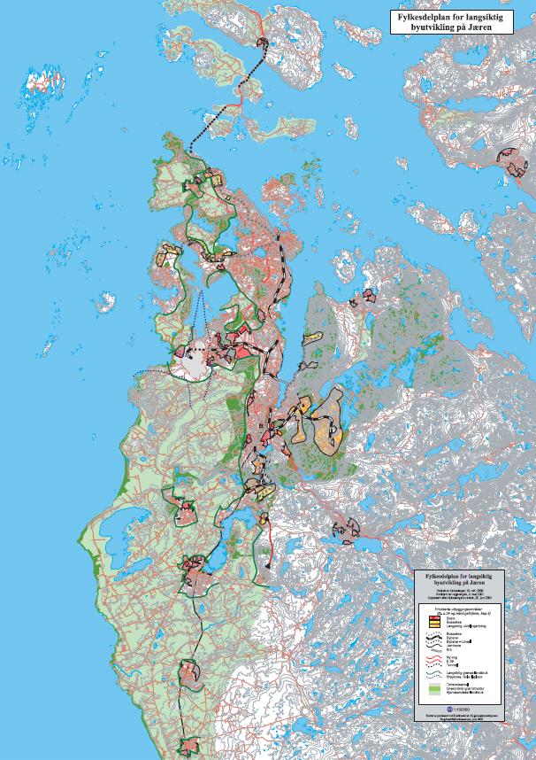 Fylkesdelplan for Jæren Befolkningsveksten mellom Sandnes og Egersund i stor