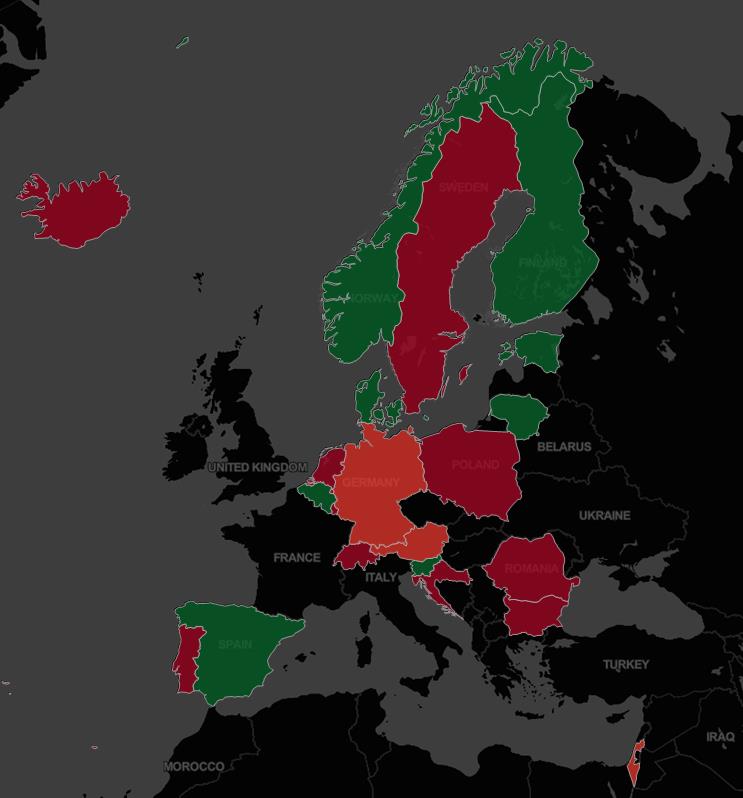 is unknown The comprehensive bibliographic data for SSH is used at the national/regional level Countries where